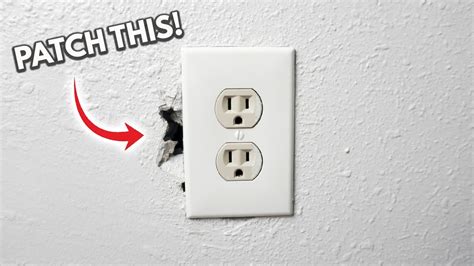 repair drywall around junction box|repair drywall around electrical outlet.